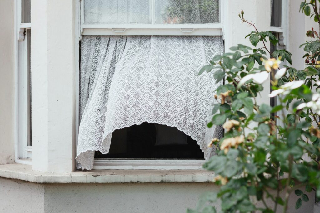 An open window.