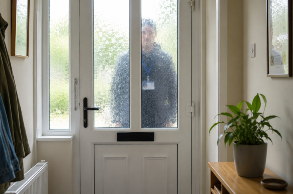 A TV Licence Officer visits someone's home.
