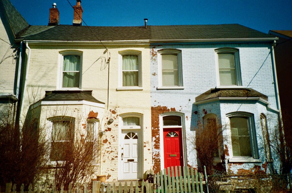 A pair of houses.