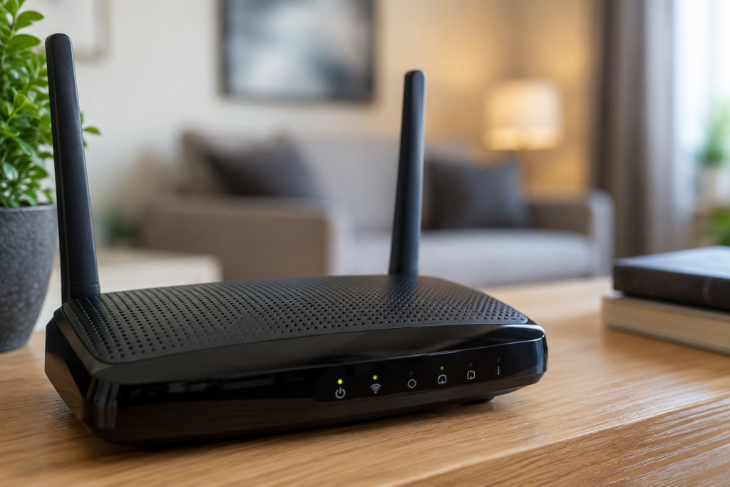 A wifi router.